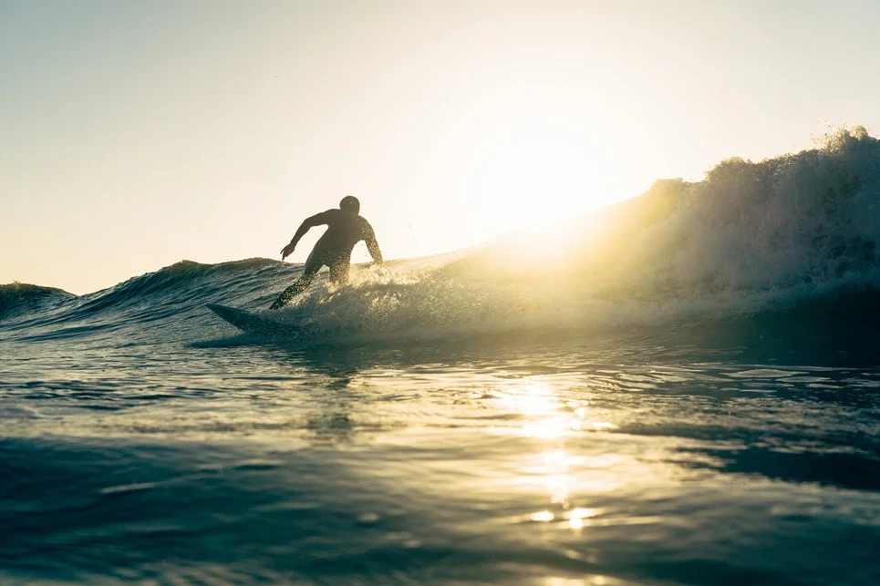 Session de surf à Oléron au sunset